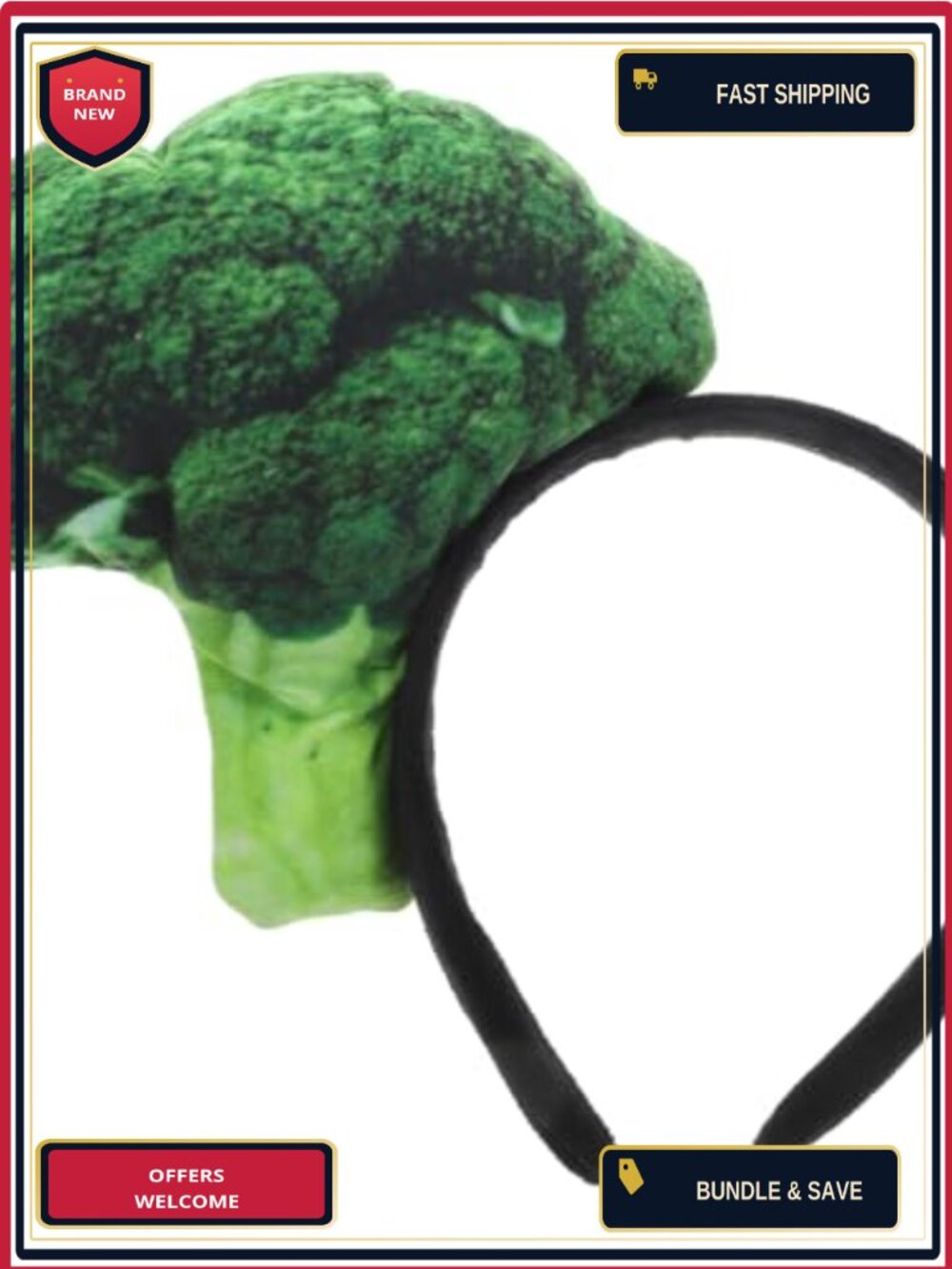 Funny Vegetable Broccoli Headband Cosplay Costume Hair Accessory